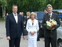 Läti president Aivars Zatlers (paremal), tema abikaasa Lilita Zatlere ja president Toomas Hendrik Ilves - pics/2007/16874_1_t.jpg