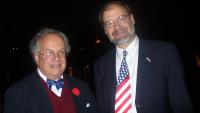 Master of Massey College, iconoclast John Fraser and US Consul General in Toronto John Nay.<br>   Photo: Adu Raudkivi - pics/2008/11/21586_2_t.jpg
