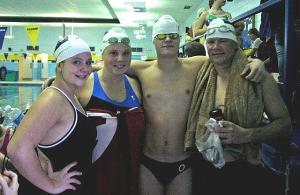 All in the family, swimmers that is. From the left Helle, Mari, Sven, father Indrek, from Michigan, USA.  Photo: Alison Timusk  - pics/2011/11/33965_1_t.jpg