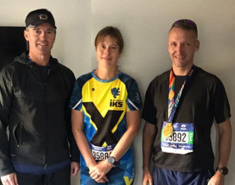 Estonian President Kersti Kaljulaid ran the New York City Marathon on Sunday with U.S. Secret Service Agents Mason Brayman and Bill Uher. (Courtesy U.S. Secret Service) - pics/2018/11/52487_001.jpg