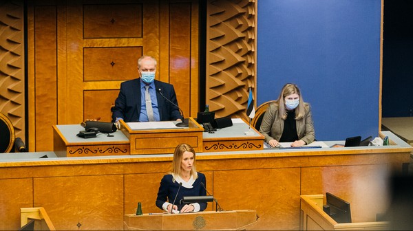 Kaja Kallase valitsuse hääletus riigikogus. (Foto: Priit Mürk/ERR) - pics/2021/01/57878_001.jpg
