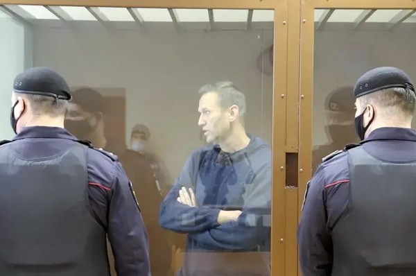 Aleksei Navalnõi Moskva kohtus. Autor/allikas: SCANPIX / TASS - pics/2021/02/57950_001.jpg