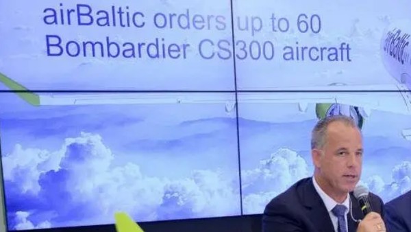 Martin Gauss tutvustamas Air Balticu uut strateegiat. Autor/allikas: Air Baltic - pics/2021/02/57952_001.jpg
