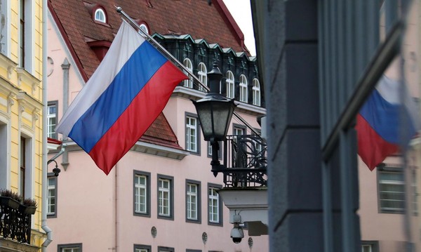 Vene saatkond Tallinnas. FOTO: Valery Sharifulin/TASS/Scanpix - pics/2021/04/58223_001.jpg