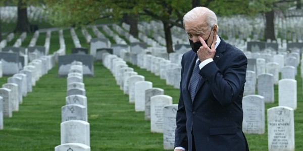President Joe Biden at Arlington National Cemetery. Brendan Smialowski/Getty Images - pics/2021/05/58285_001_t.jpg