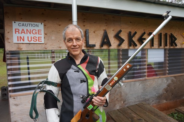 Mart Klepp with his .22 match rifle. Photo: Margus Jukkum. - pics/2021/07/58449_002_t.jpg