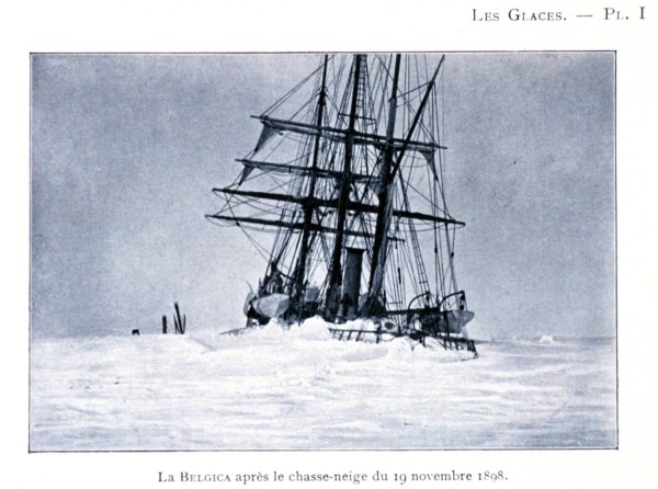 La Belgica in the ice on November 19, 1898. Even though spring was underway, the Belgica was still held tightly by ice and snow.   - pics/2022/02/59009_001_t.jpg