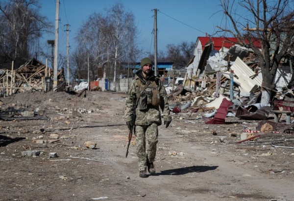 Purustatud Ukraina küla Kiivi lähedal, 21 märts, 2022. REUTERS/Gleb Garanich - pics/2022/03/59099_001_t.jpg