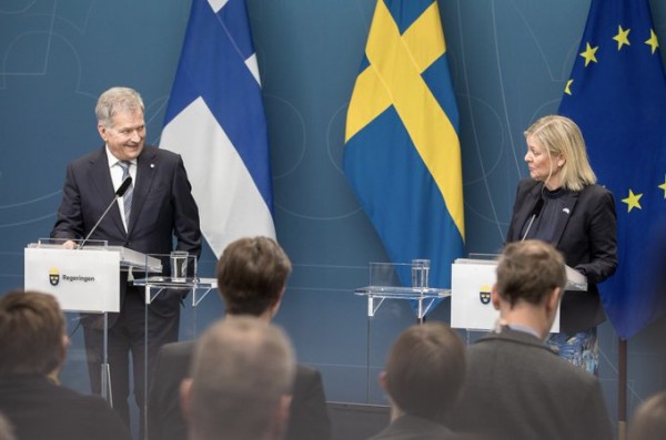 Finnish President Sauli Niinisto and Swedish Prime Minister Magdalena Andersson - pics/2022/05/59264_001_t.jpg