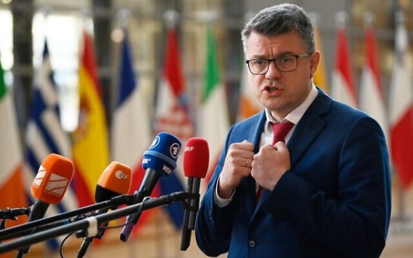 Estonian Foreign Minister Urmas Reinsalu in Brussels on November 14, 2022. (John Thys/AFP) - pics/2022/11/59732_001_t.jpg