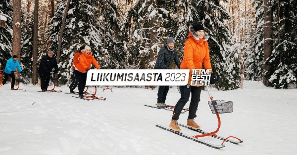 FOTO: Tõuke- ehk soomekelkudega metsarajal. Liikumisaasta 2023 Facebooki lehelt - pics/2023/01/59901_001_t.jpg