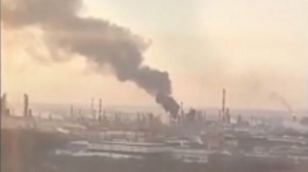 Droonirünnaku tagajärjed Rjazanis asuva Venemaa ühte suurimat naftatöötlemise ettevõtte pihta - pics/2024/03/60893_001.jpg