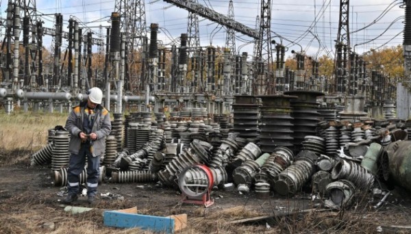 Venmaa raketirünnakus pihtasaanud Ukraina energiataristu. Foto: Ukrainform - pics/2024/03/60925_001.jpg